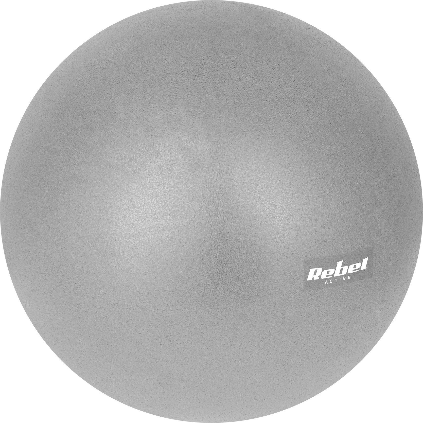 Rebel Mini piłka gimnastyczna do pilates rehabilitacyjna 25cm z pompką ręczną, kolor szary , REBEL ACTIVE