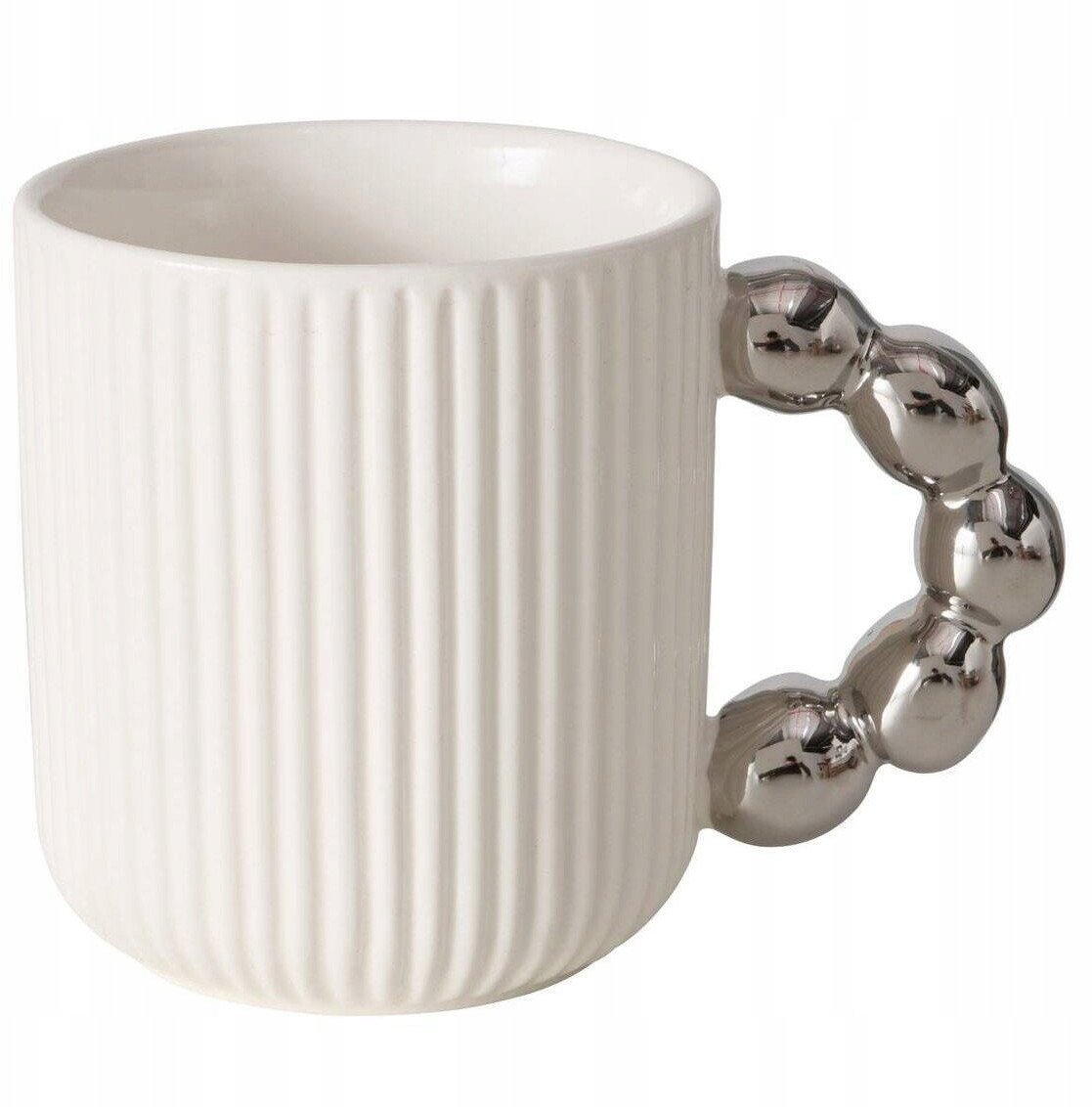 Duży kubek z ozdobnym uchwytem z kulek JAVI