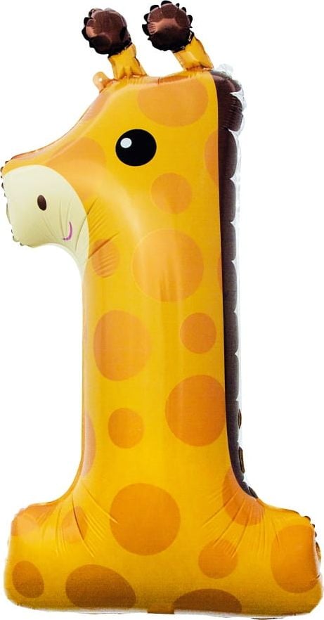 GoDan Balon foliowy Żyrafa cyfra 1 Godan