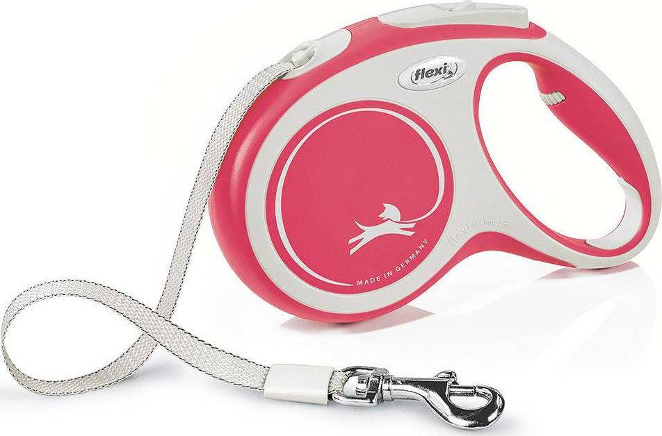 Flexi New Comfort Smycz automatyczna S taśma 5m Czerwona