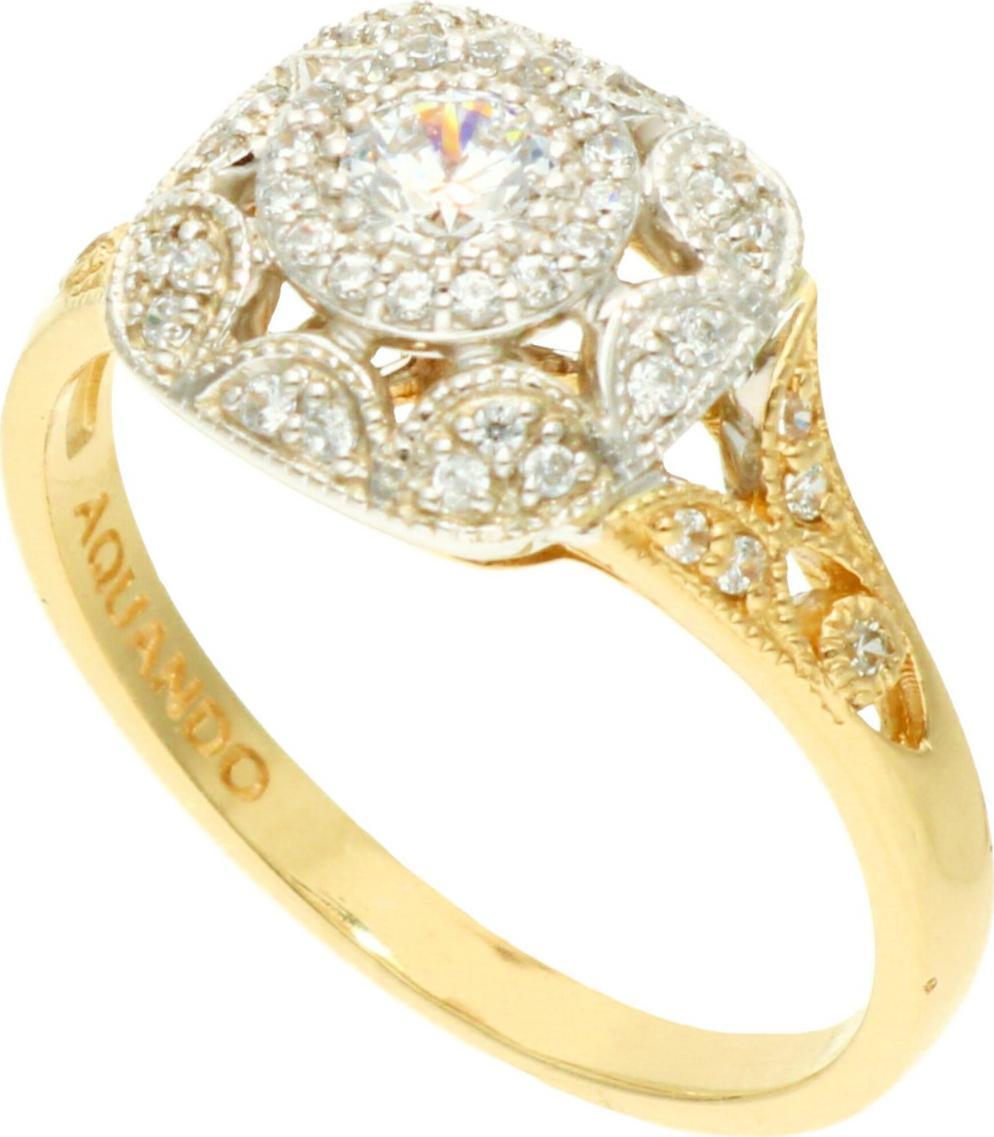 Rosanto Złoty pierścionek w stylu Art Deco roz. 20 585 14k