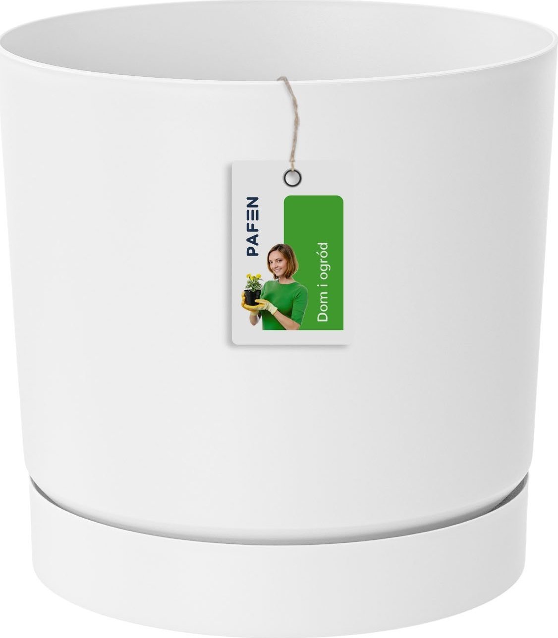 Prosperplast Doniczka na kwiaty Donica z podstawką Tubo P Biała