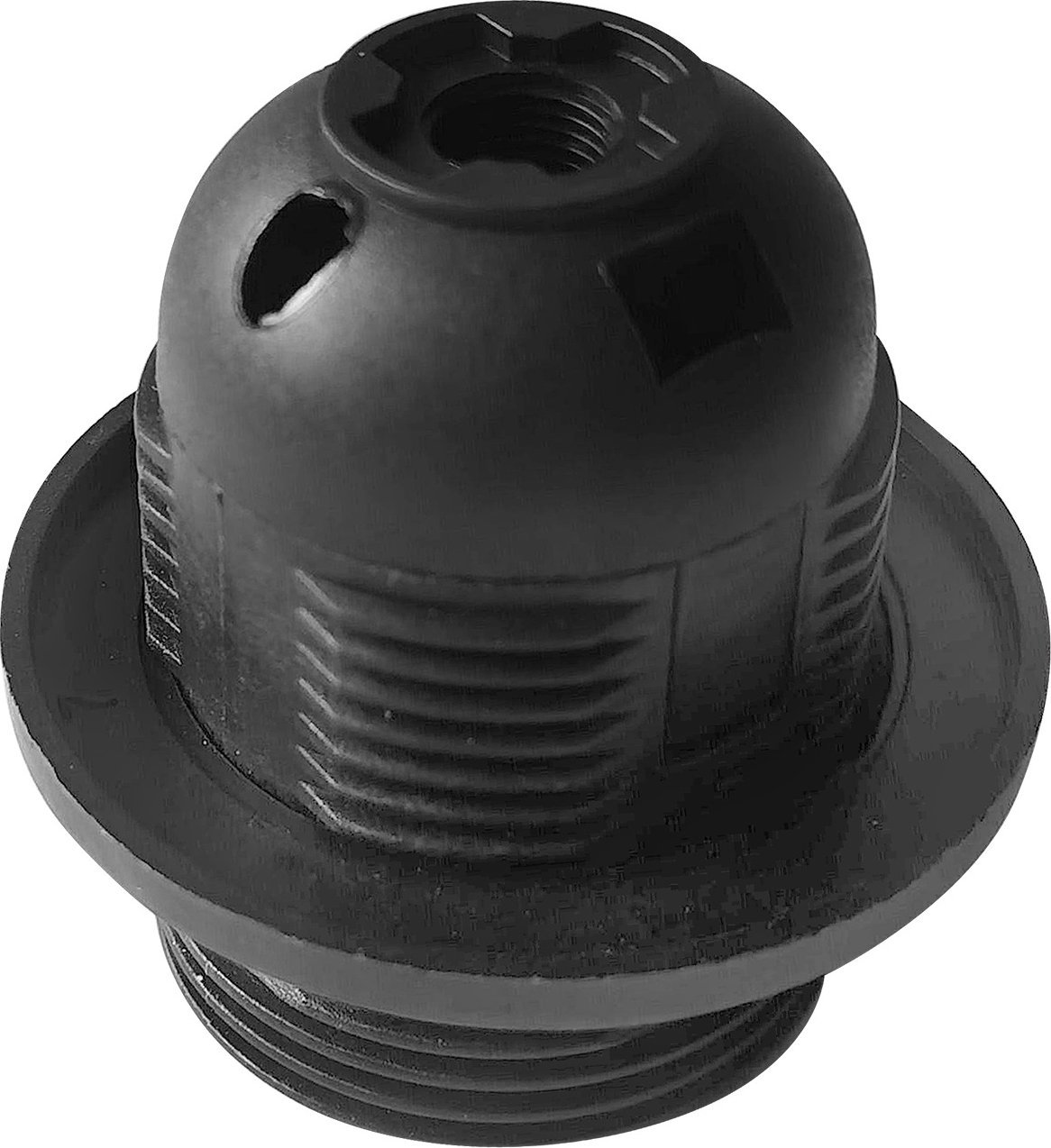 Orno Oprawka termoplastyczna E27 z kołnierzem, czarna