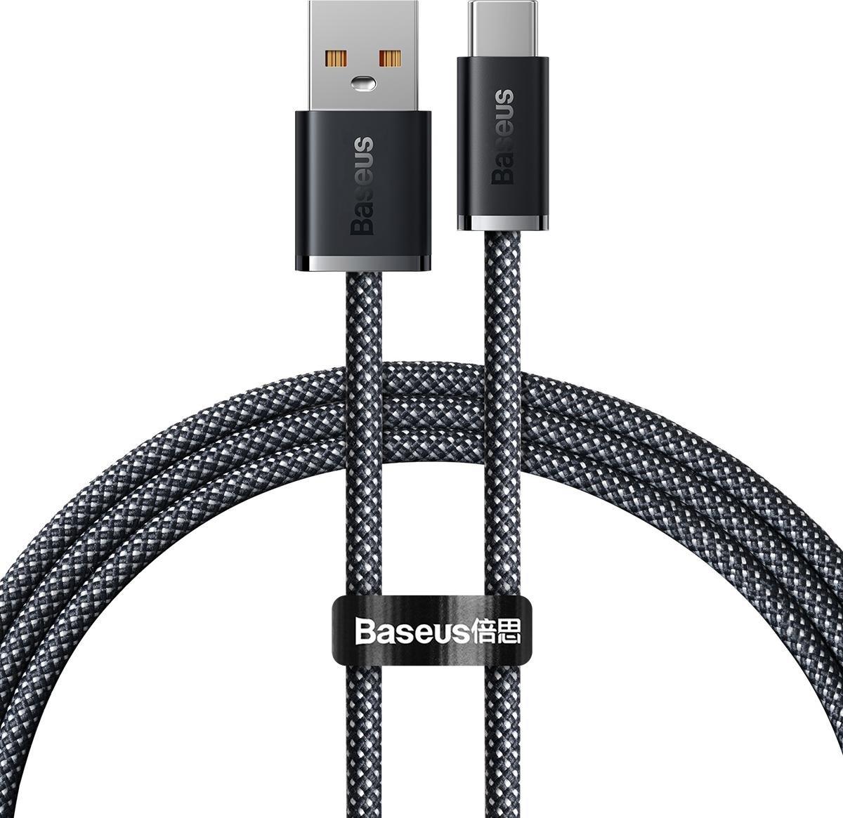 Kabel USB Baseus USB-A - USB-C 1 m Szary (CALD000616)