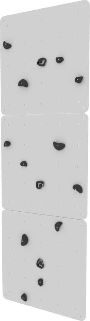 Małpiszon Ścianka wspinaczkowa dla dzieci biała z czarnymi kamieniami