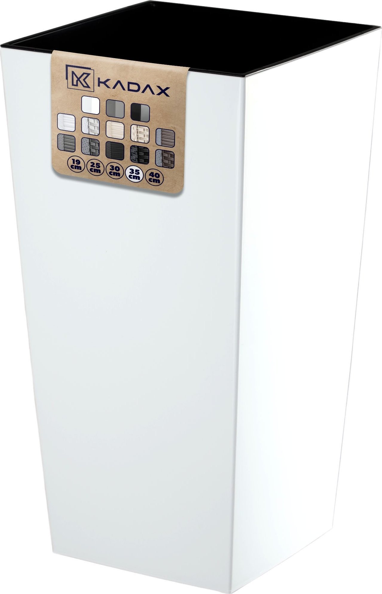 Kadax KADAX Doniczka Donica 34x68cm Wkład Biała Połysk