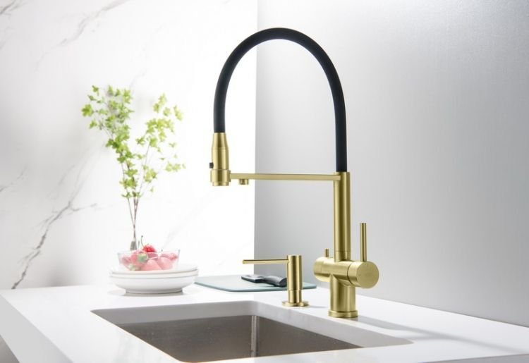 Bateria kuchenna Blue Water Tusar mosiądz antyczny