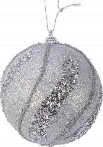 Kaemingk Bombka choinkowa nietłukąca srebrna 10 cm