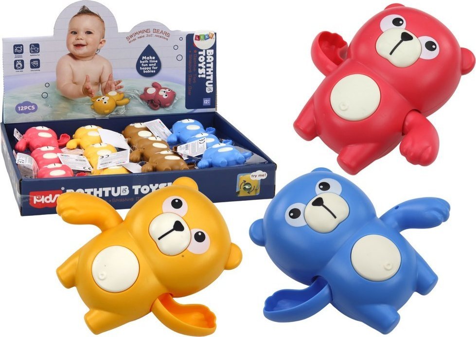 LeanToys Zabawka Do Kąpieli Nakręcana Pływający Miś