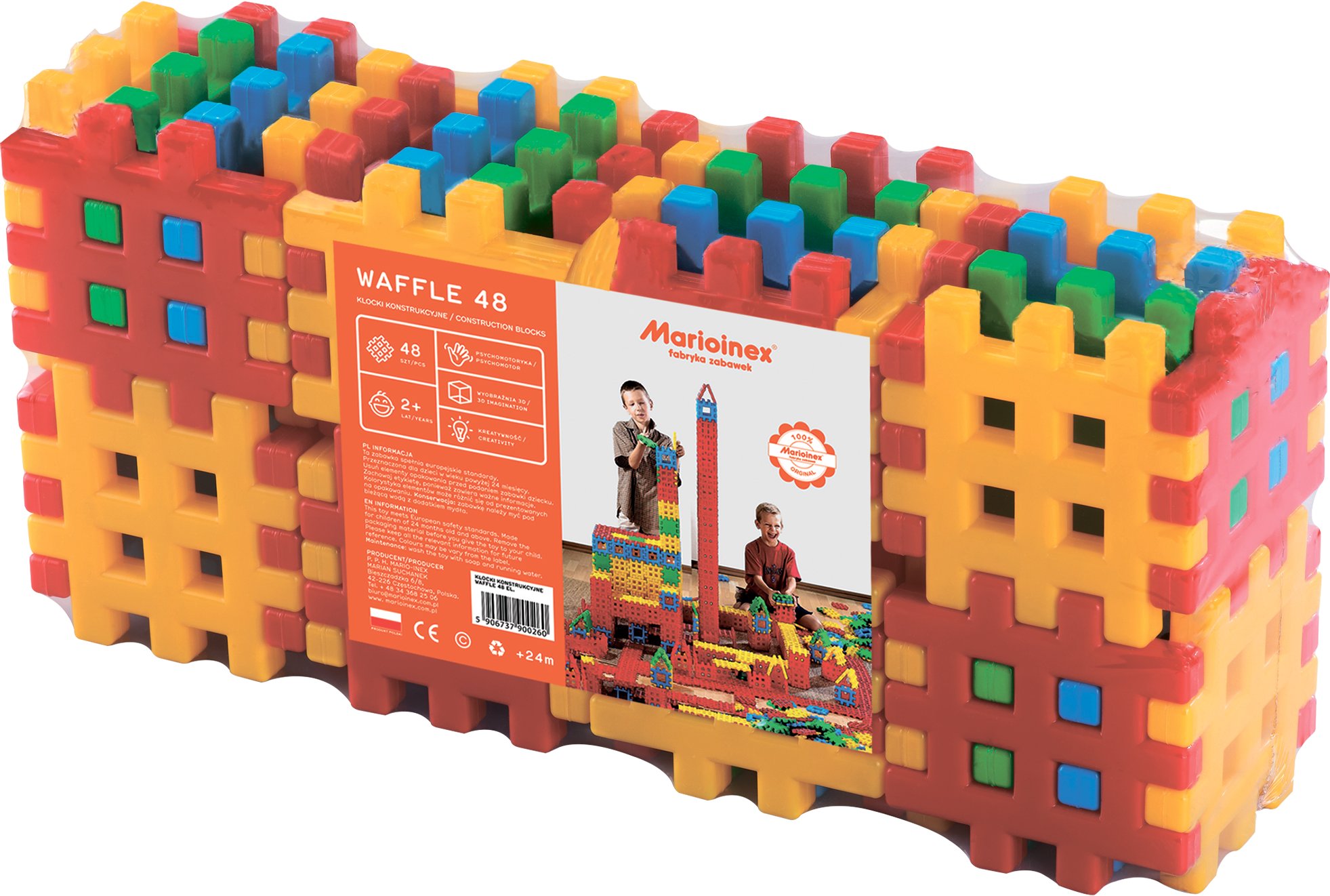 Marioinex Klocki konstrukcyjne kostka 48 elementów (900260)