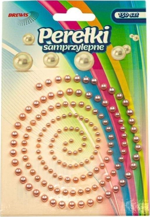 Perełki samoprzylepne różowe 150szt