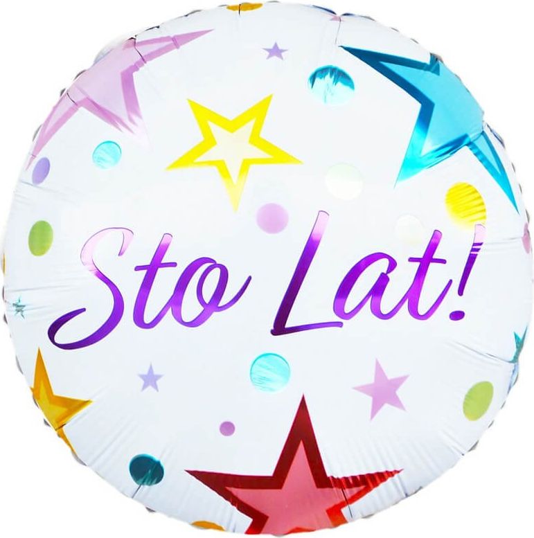 GoDan Balon foliowy Sto Lat! - 46 cm - 1 szt. uniwersalny