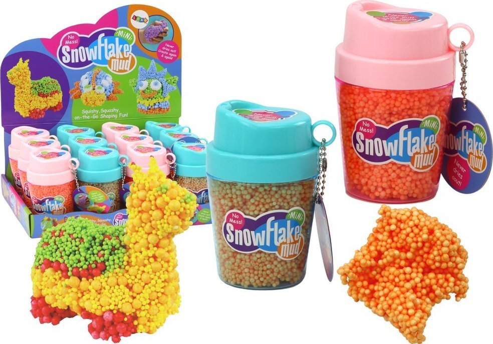 LeanToys Squishy Kulki Styropianowe Masa w Kubeczku Pomarańczowy