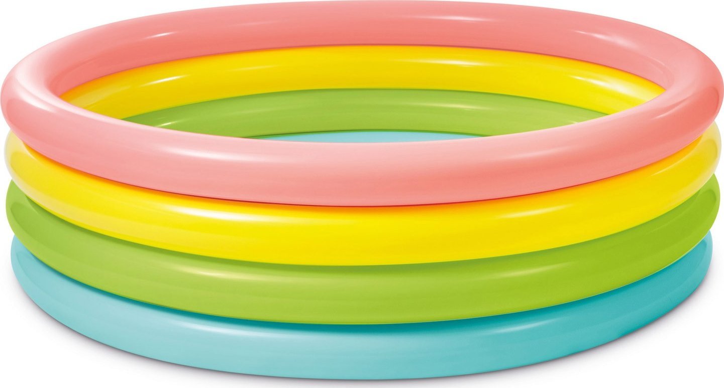 Intex Basen dmuchany Tęcza 4 pierścienie 168 x 46 cm (56441)