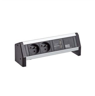 BACHMANN DESK 2xUTE 1xŁadowarka USB GST18 czarny