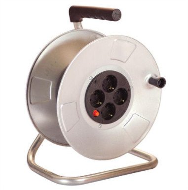 Bęben kablowy BACHMANN 4-kanałowy pusty, bez kabla, blacha stalowa