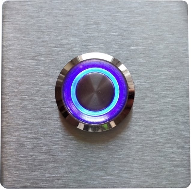 MT3CH Przycisk dzwonka do domofonu wyjścia wejścia furtki bramy drzwi słupka Stal LED 9/12/24/230V 5x5 kwadrat INOX nierdzewny