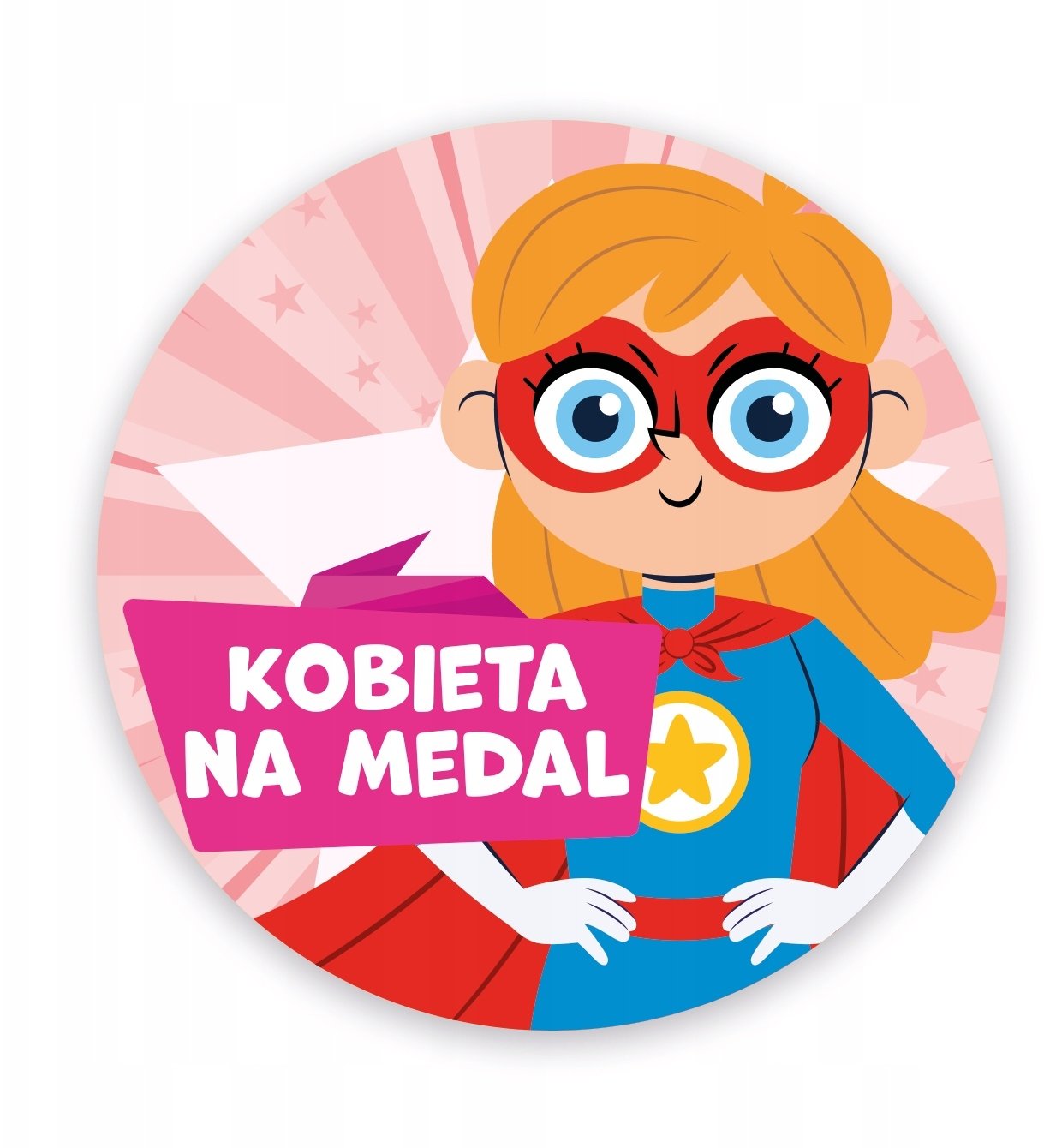Naklejki Dzień Kobiet - Kobieta na medal 60mm 24sz