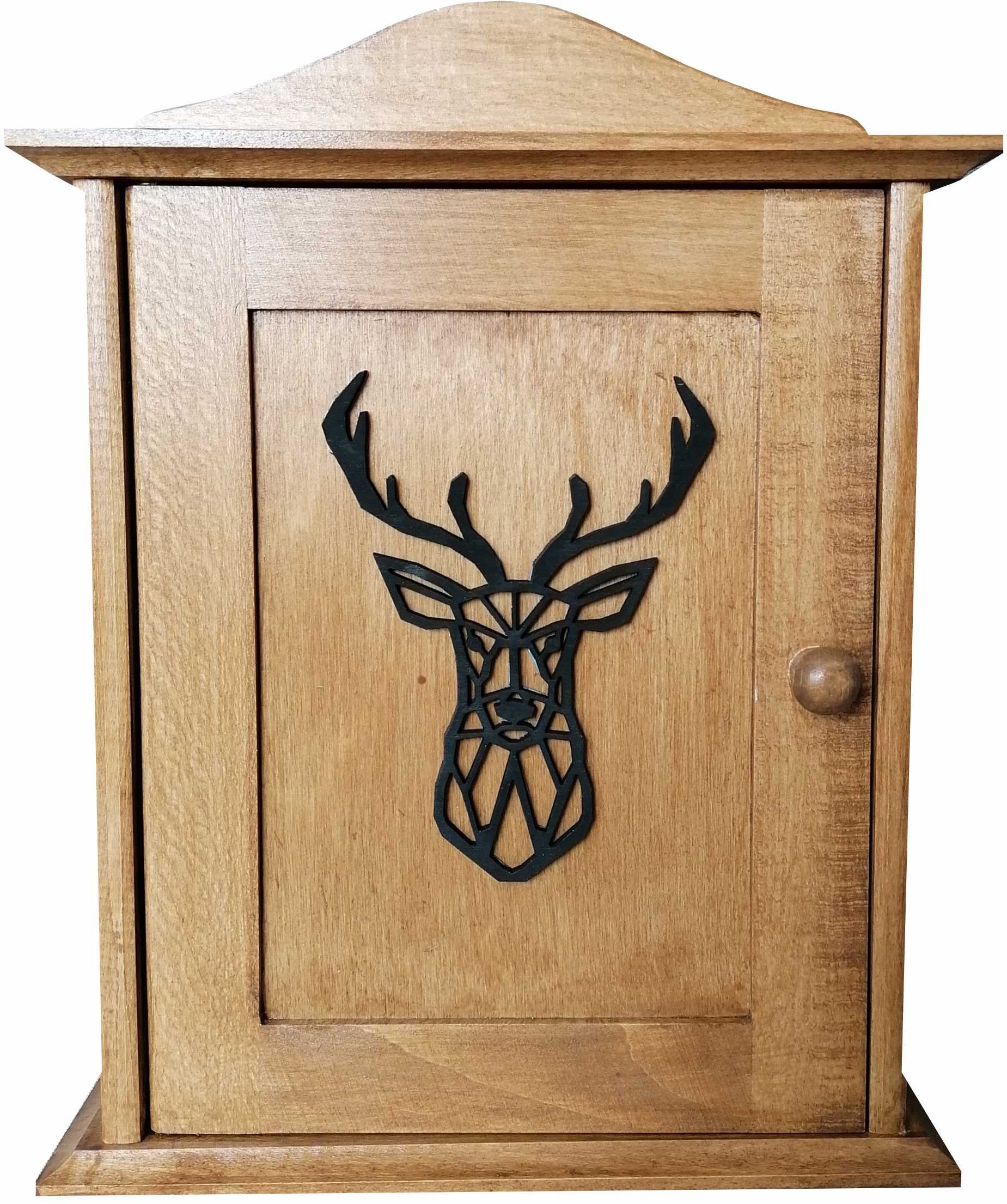 Drewniana szafka na klucze