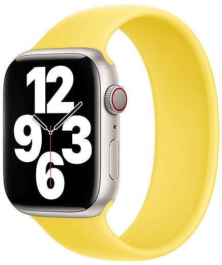 Apple WATCH STRAP SOLO silikonowy pasek do zegarka MQW43ZM/A 44MM/45MM/46MM/49MM SIZE 5 CANARY YELLOW oryginalna plomba