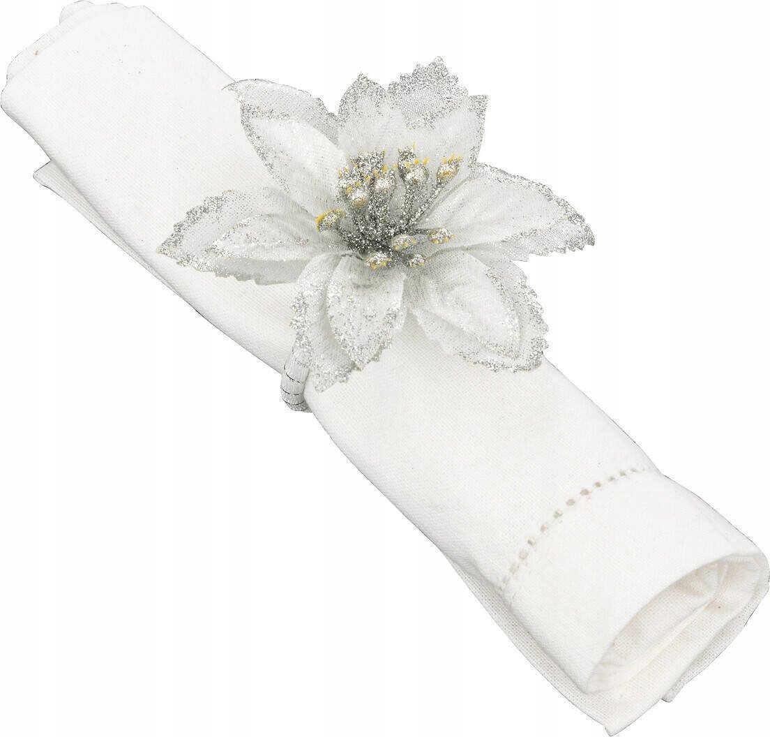 Atmosphera Obrączki na serwetki, gwiazda betlejemska, 2 sztuki