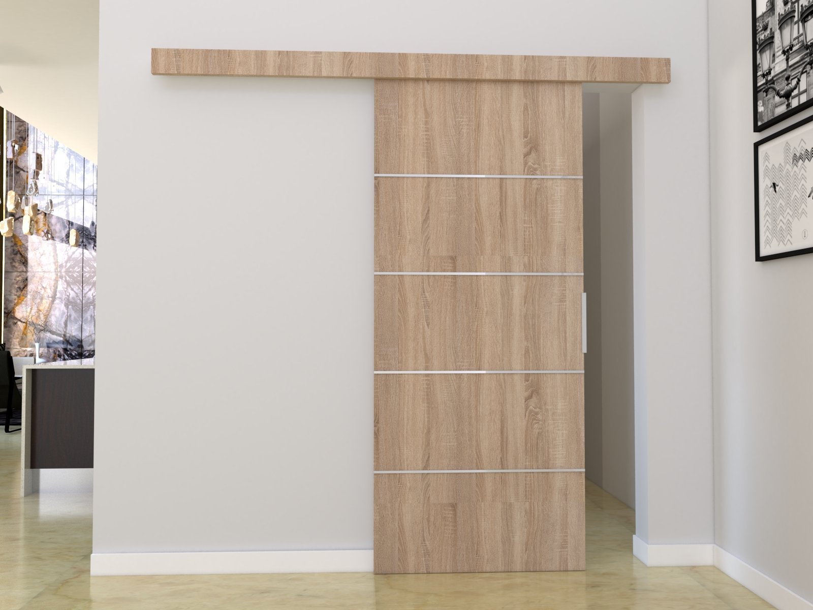 Drzwi Przesuwne Drzwi przesuwne B70 76x205 Sonoma