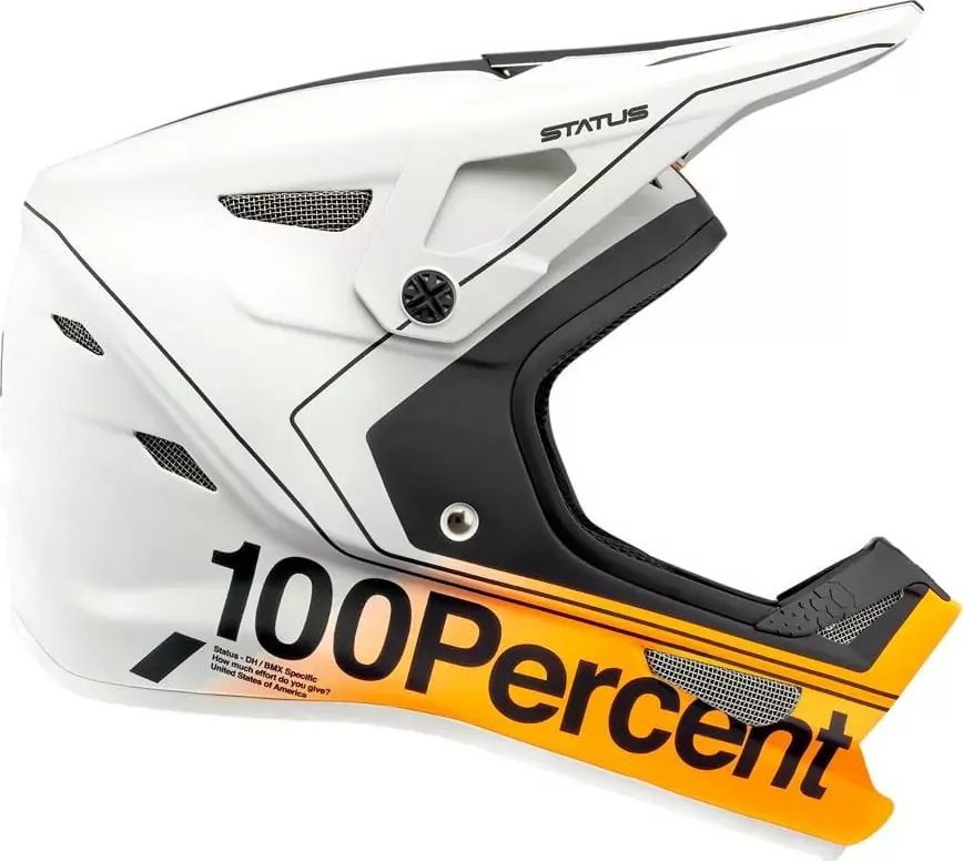 100% Kask full face 100% STATUS DH/BMX Helmet Carby Silver roz. XS (53-54 cm) (NEW)