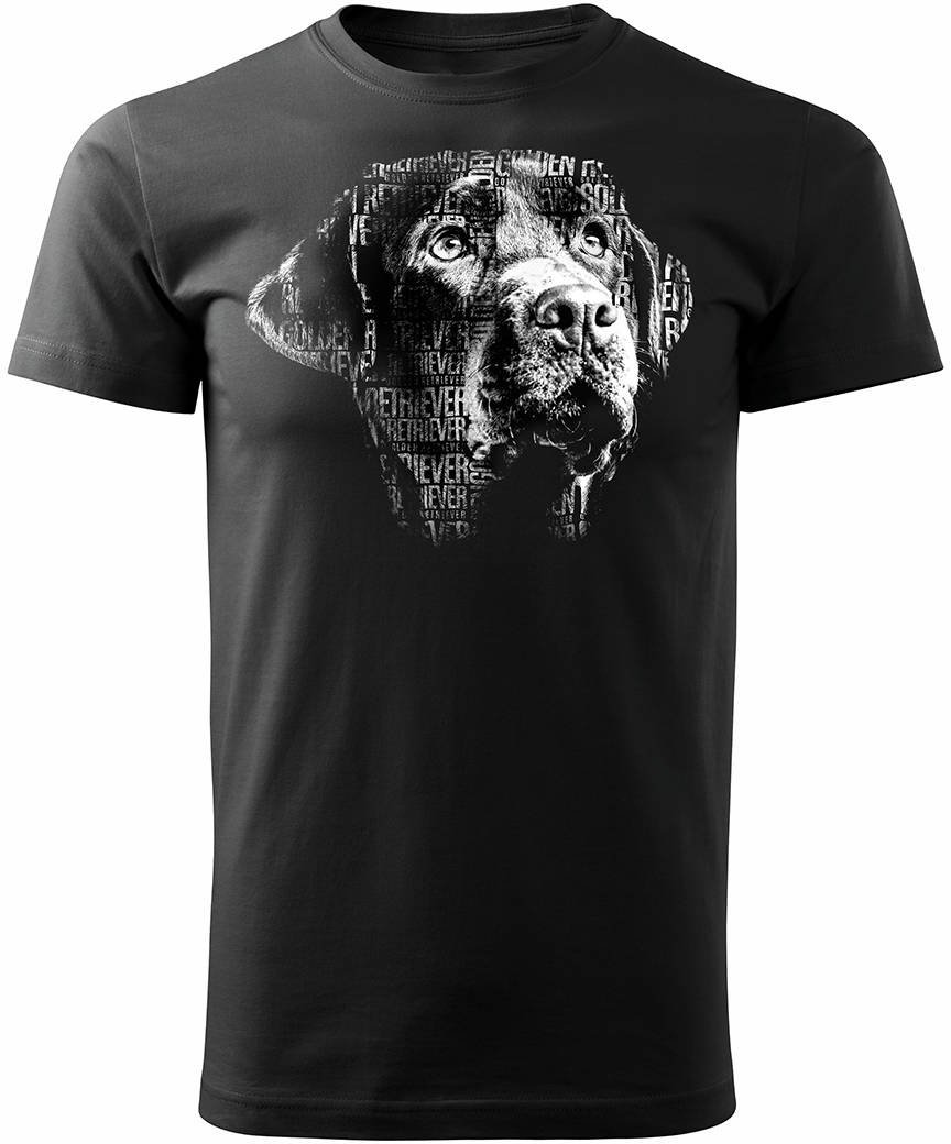 Topslang Koszulka Golden Retriever męska czarna REGULAR XXL