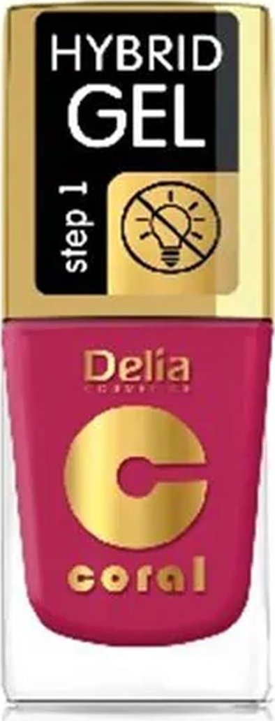 Delia Hybrid Gel Coral Lakier Do Paznokci 11ml Juicy Raspberry (103)