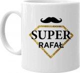 Koszulkowy Super + imię - kubek na prezent - produkt personalizowany