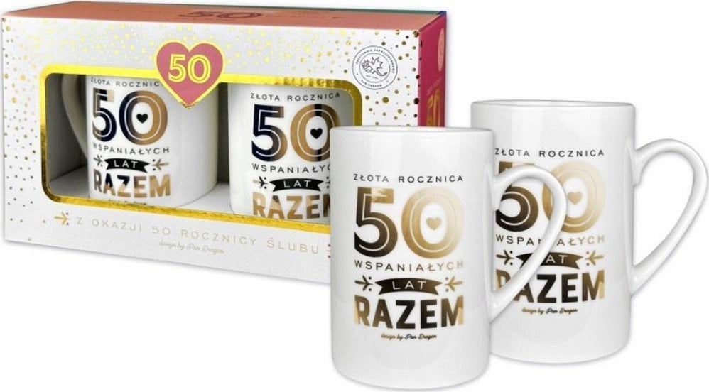 Pan Dragon Zestaw 2 kubków Gold 50 rocznica