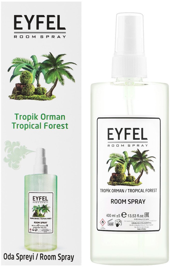 Eyfel Odświeżacz powietrza w spray'u Tropical Forest Las tropikalny 400ml