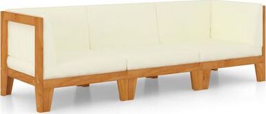 vidaXL 3-cz. zestaw wypoczynkowy do ogrodu, z poduszkami, akacjowy