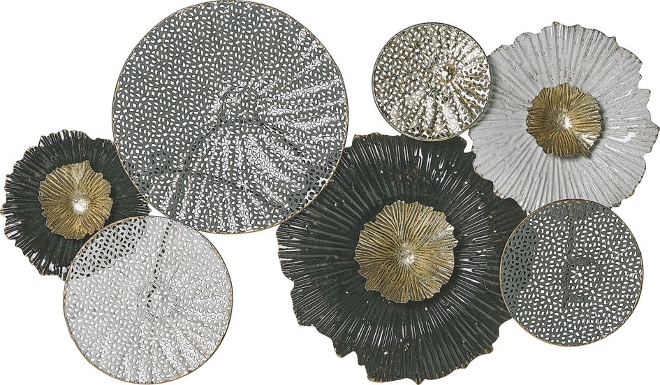 Beliani Dekoracja ścienna czarno-srebrna ZIRCONIUM