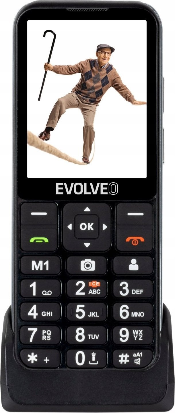 Telefon komórkowy Evolveo EVOLVEO EasyPhone LT telefon komórkowy dla seniorów z ładowarką czarny