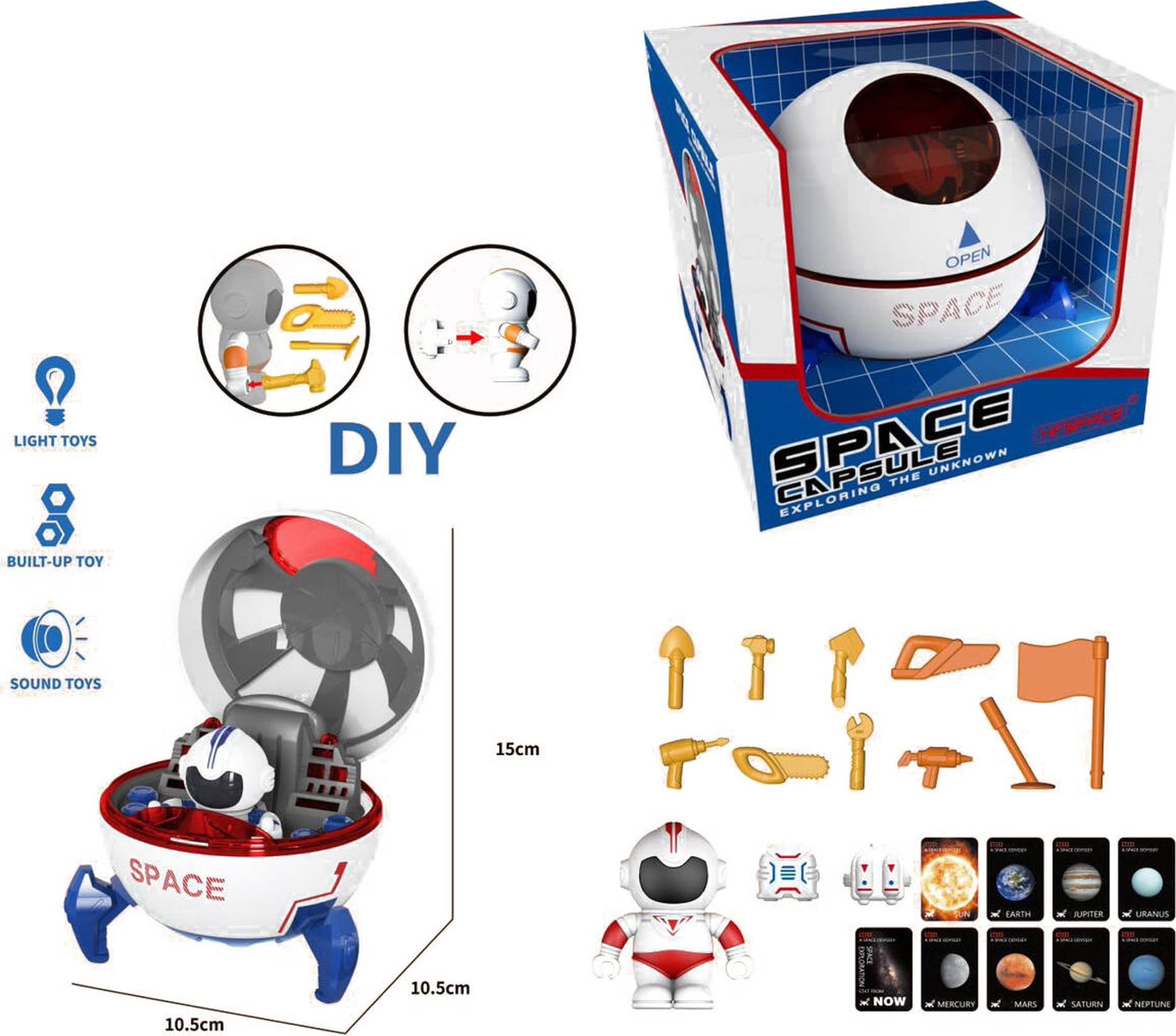 Figurka Trifox ASTRONAUTA W KAPSULE Z AKCESORIAMI