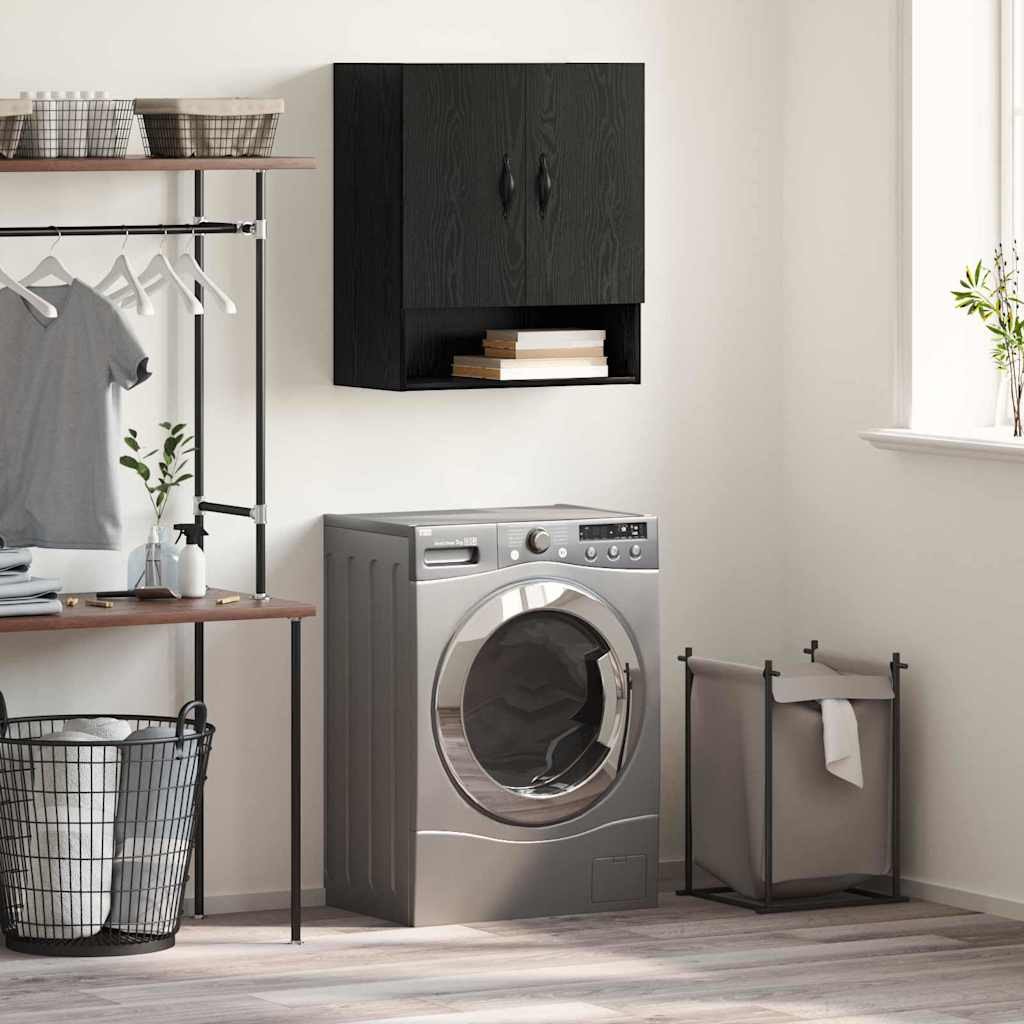 vidaXL Szafka ścienna Montowane na ścianie Czarny dąb 60 x 31 x 70 cm