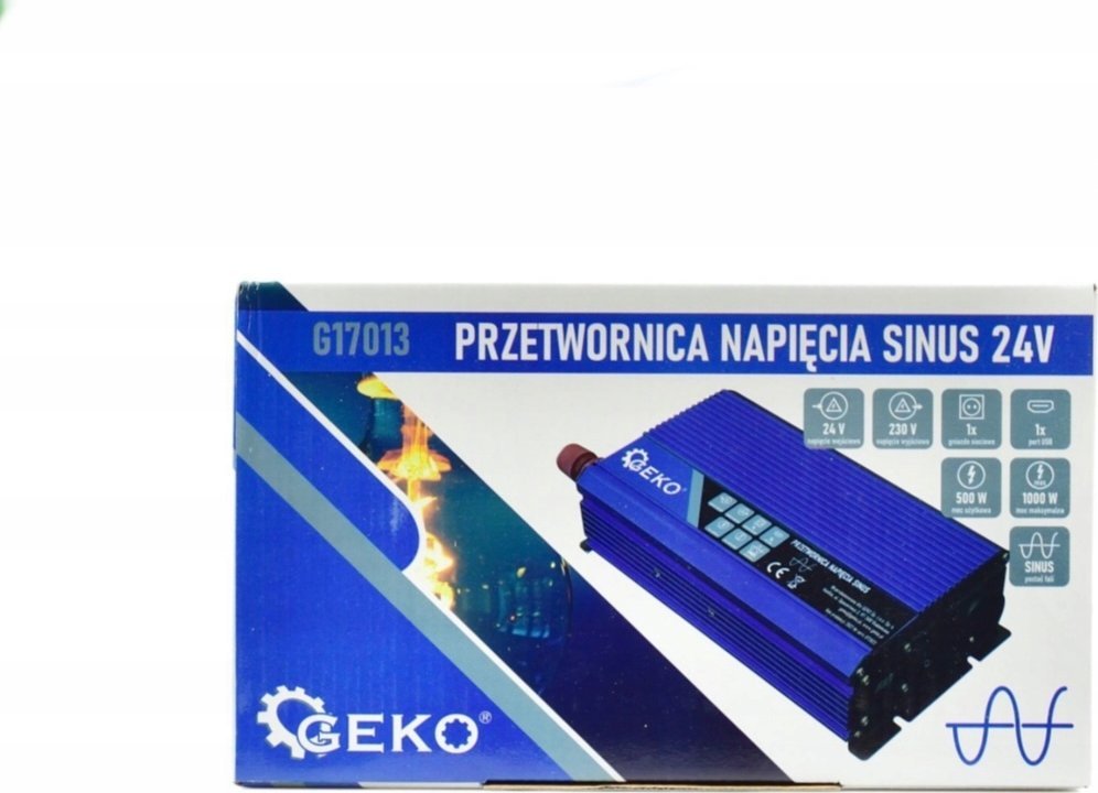 Przetwornica Geko Przetwornica napięcia SINUS 24V/230V 500/1000W (10)