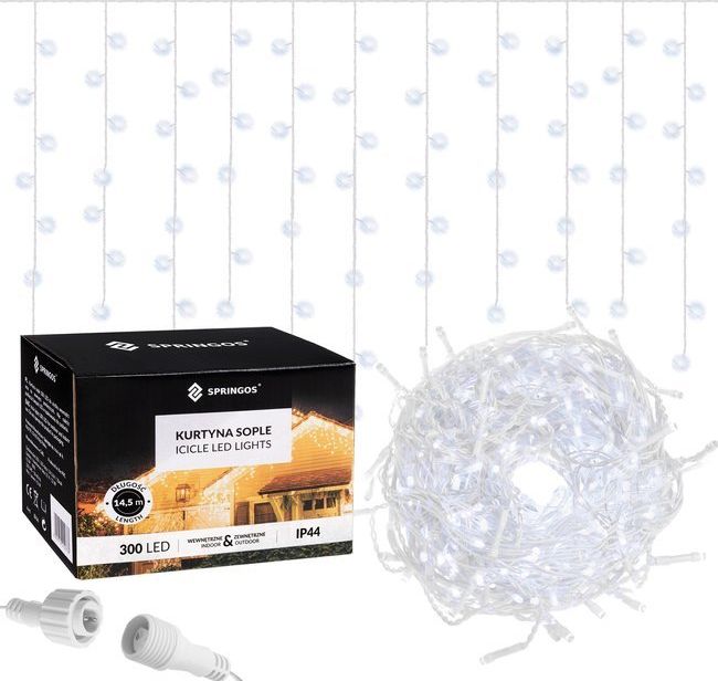 Dekoracja świąteczna Springos kurtyna świetlna