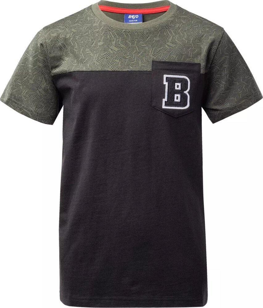 Bejo Dziecięca koszulka zkrótkim rękawem Bejo TWOTONE JRB deep depths print/black rozmiar 134