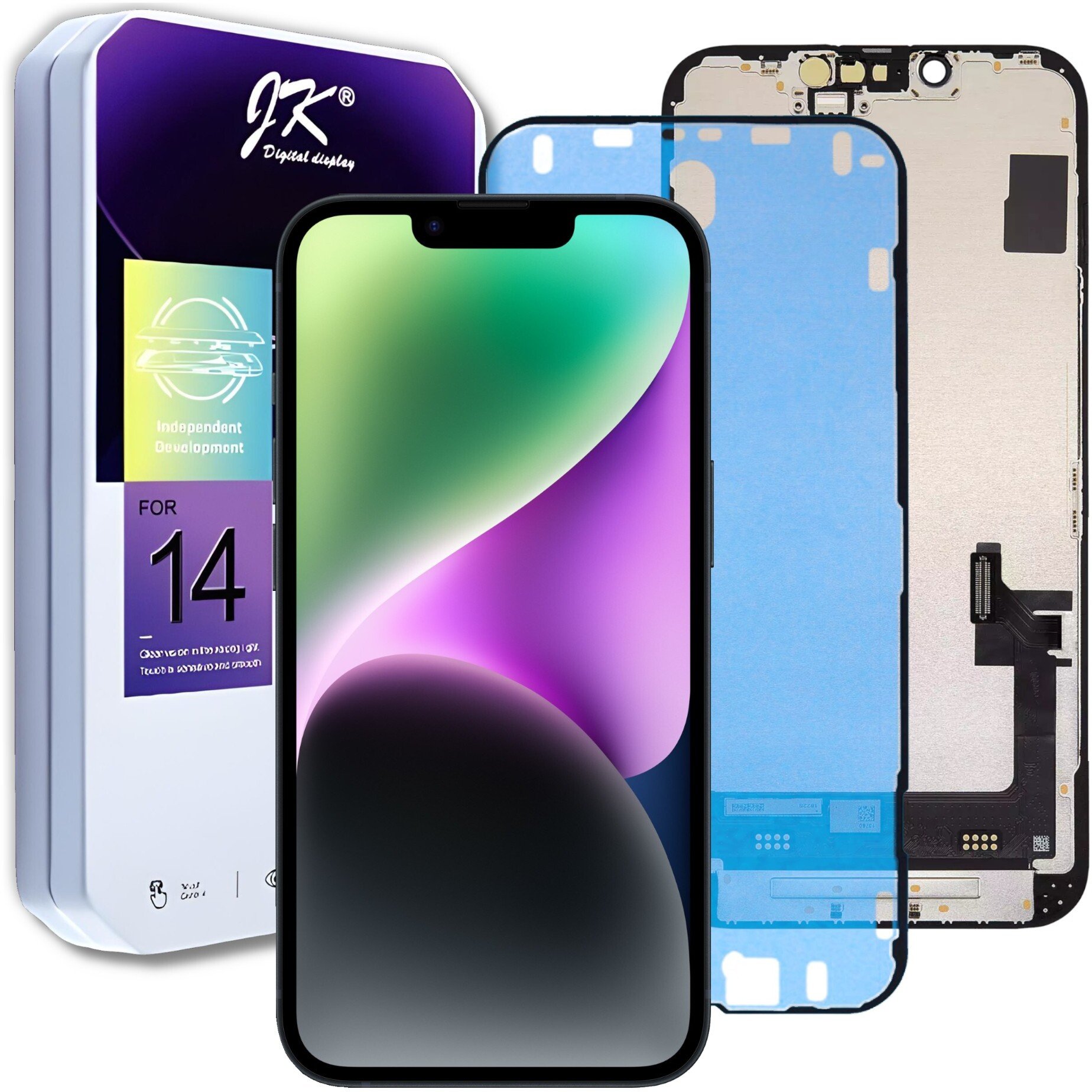 Wyświetlacz do iPhone 14 LCD Ekran Ramka + Uszczelka Incell wersja JK