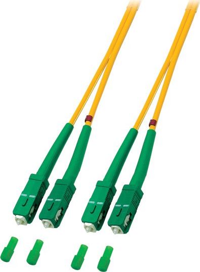 EFB Fiber optic patch cable SC/APC-SC/APC 9/125 OS2 LSZH duplex singlemode 15m