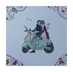 Rossi Karnet Swarovski para na skuterze CL1922 BL