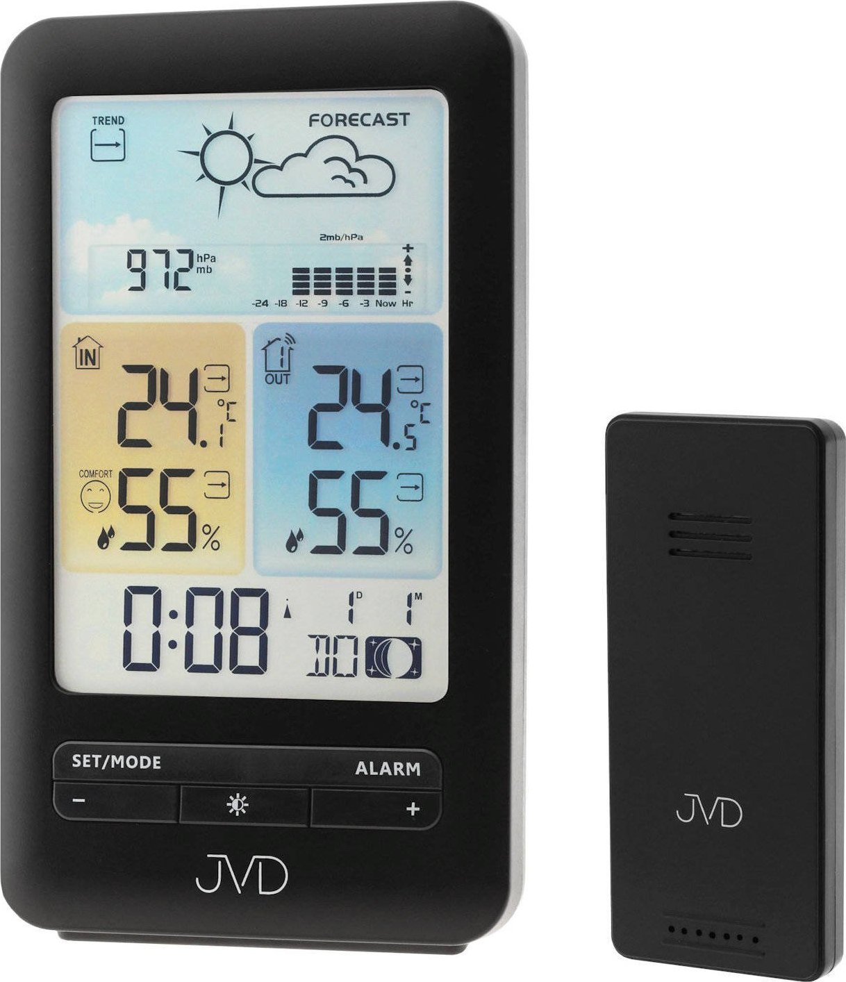 Stacja pogodowa JVD Stacja pogody JVD RB3395.2 ciśnienie