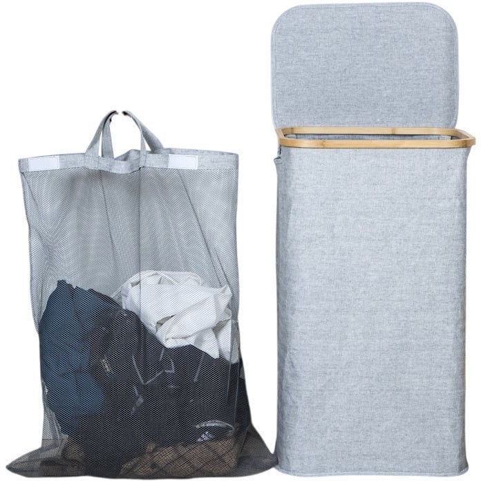 BASKET STORAGE DOMOLETTI 42X34X61CM GREY