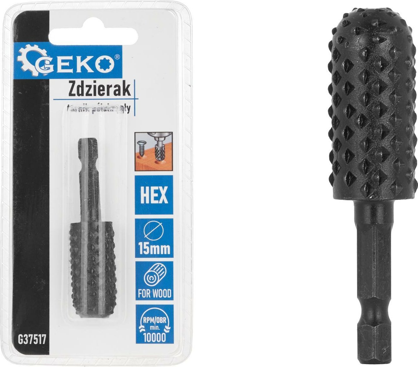 Geko ZDZIERAK TARNIK PÓŁOKRĄGRŁY 15mm HEX GEKO