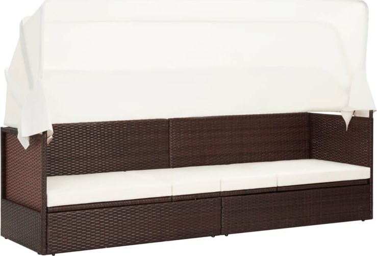 Elior Brązowa sofa ogrodowa z zadaszeniem - Triana