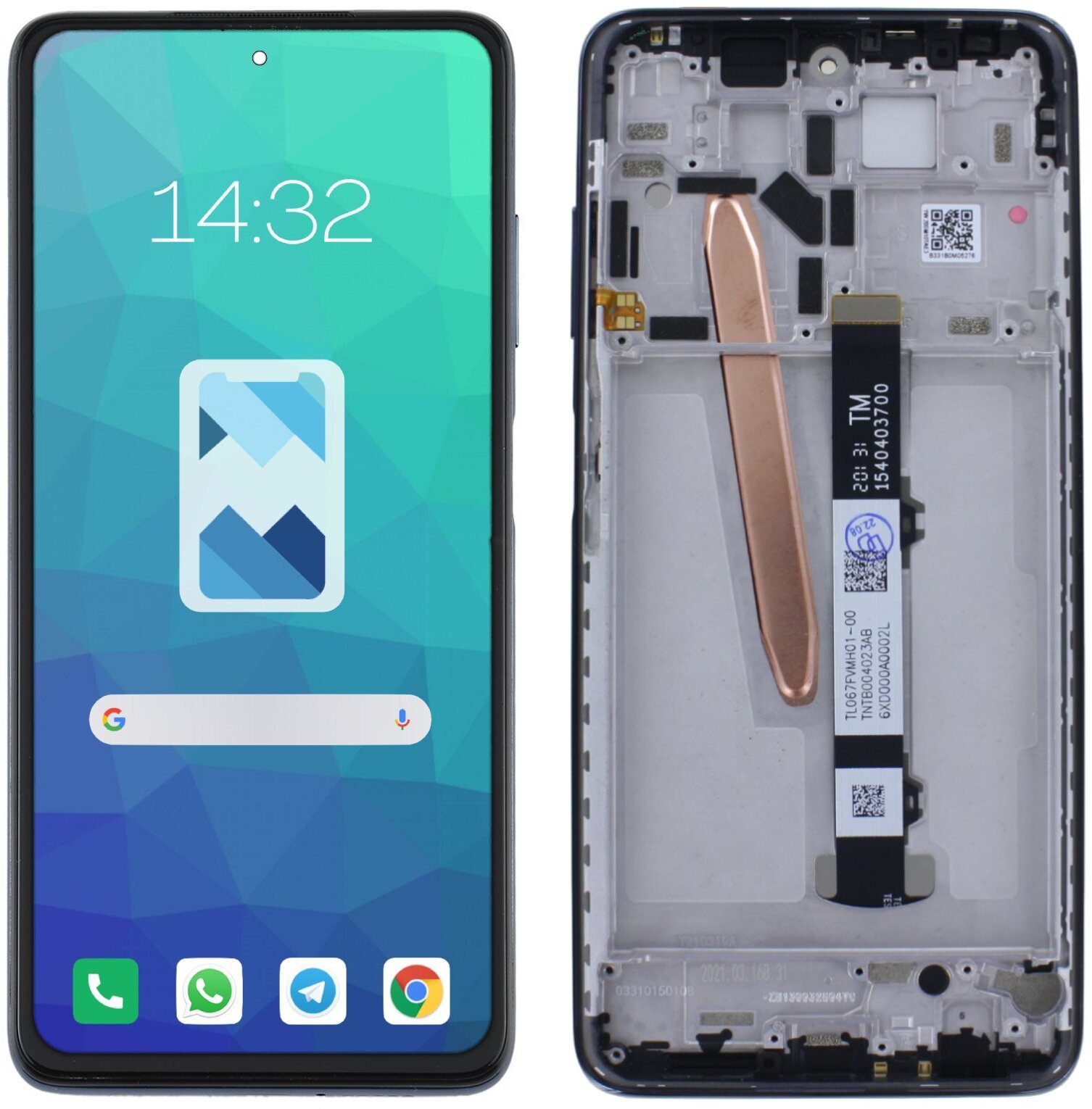 Wyświetlacz LCD Ekran Szybka Dotyk do Xiaomi Poco X3 Czarny RAMKA