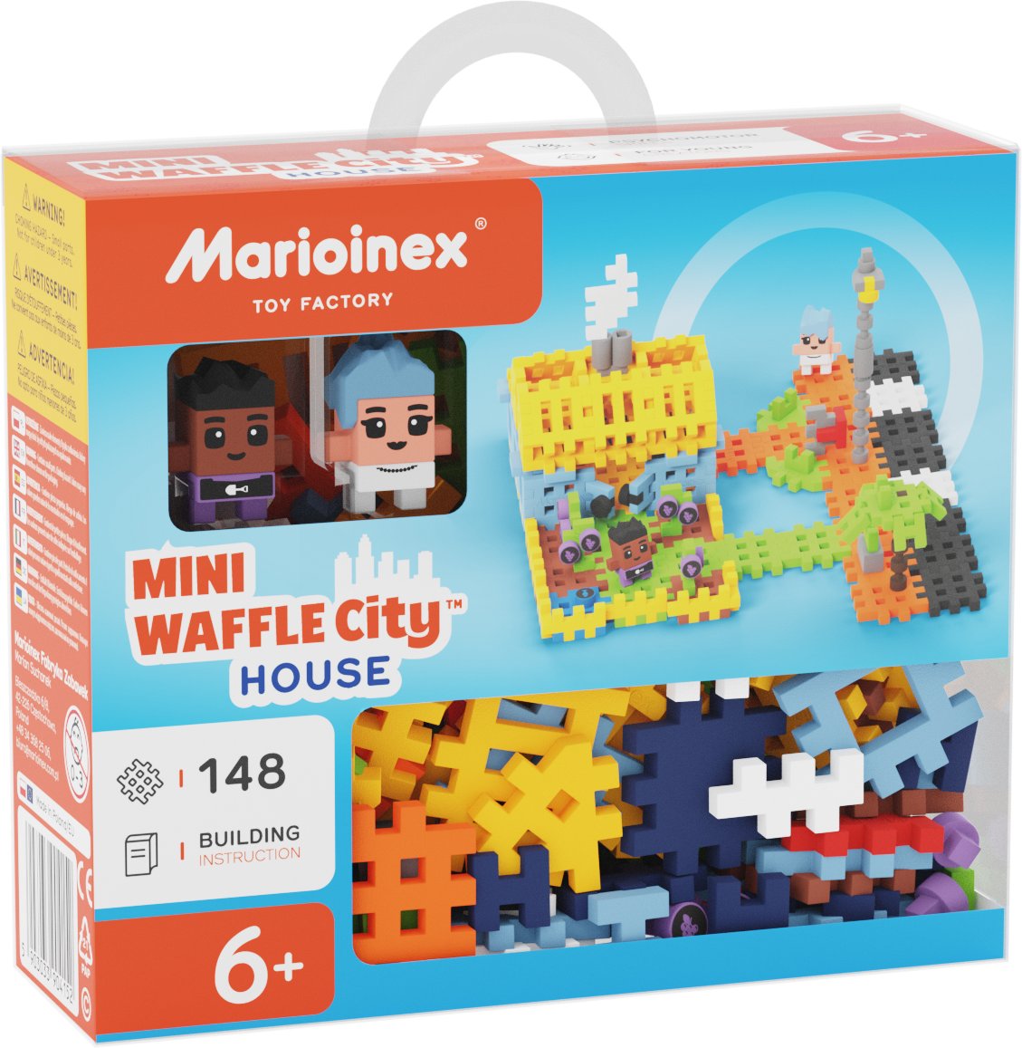 Marioinex Klocki Waffle mini - Dom 148 elementów (904152)