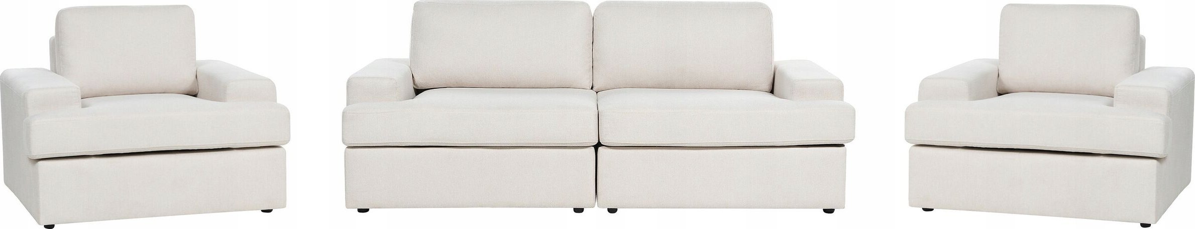 Beliani Komplet wypoczynkowy 5-osobowy jasnobeżowy ALLA